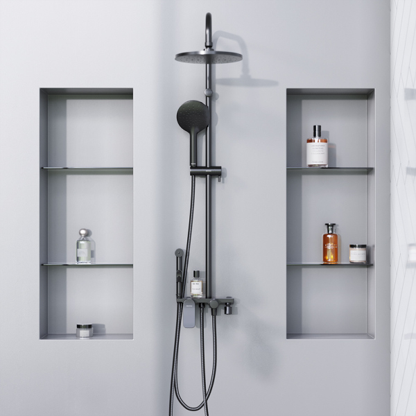 Душевая система со смесителем-полкой Damixa Jupiter, 977770300