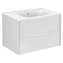Тумба с раковиной Vincea Paola 800 подвесная, 2 выкатных ящика soft close, G.White, VMC-2P800GW+VCB-2VP800W