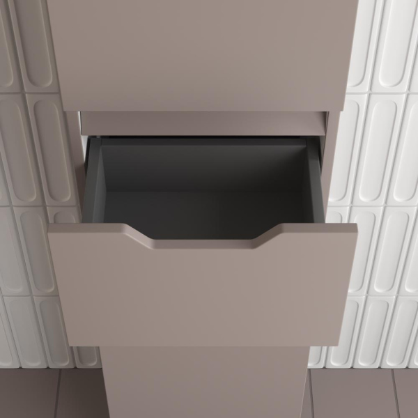 Пенал "Остин" 360 см напольный 1 ящик тауп темный эмаль PLUS, ЛС-00002414