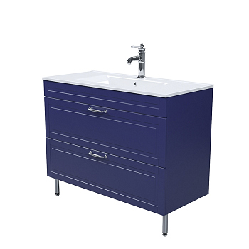 Тумба с раковиной IDDIS, напольная, 100 см, синий, Oxford (OXF10N1i95K)