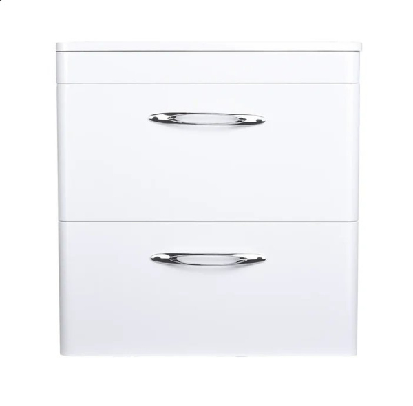 Тумба подвесная Style Line, "Каре 80" (2 ящ.) Люкс белая, СС-00002270