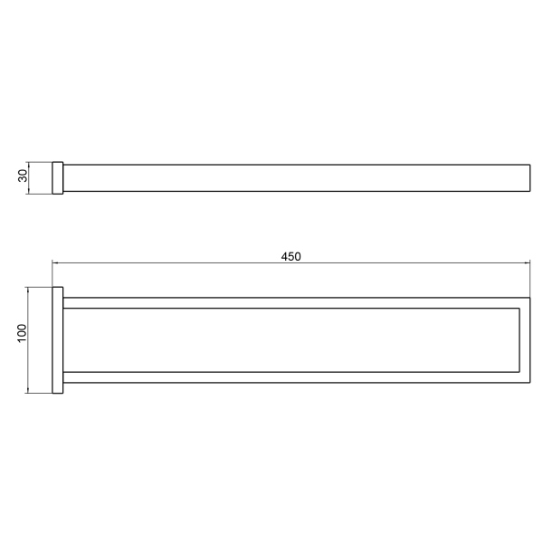 Полотенцедержатель двойной Timo Selene черный (14052/03)
