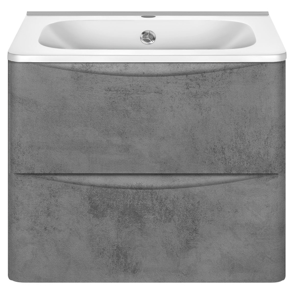 Тумба с раковиной Vincea Vico 600 подвесная, 2 выкатных ящика soft close, Beton, VMC-2V600BT+VCB-2VP600W Тумба с раковиной Vincea Vico 600 подвесная, 2 выкатных ящика soft close, Beton, VMC-2V600BT+VCB-2VP600W