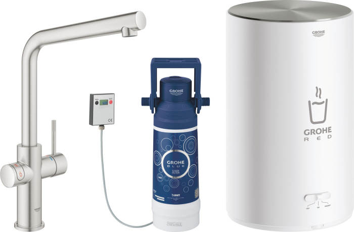 Смеситель Grohe Red II Duo 30327DC1 для кухонной мойки, с водонагревателем