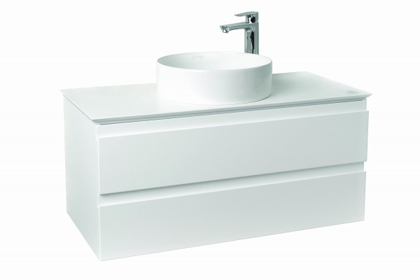 EB2084-J5 Тумба со столешницей и с подсветкой для накладной раковины, 100 см, цвет блестящий белый EB2084-J5 Тумба со столешницей и с подсветкой для накладной раковины, 100 см, цвет блестящий белый