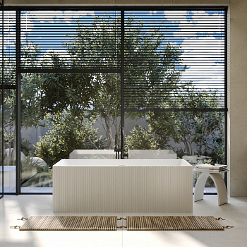 Ванна из искусственного камня ABBER Stein AS9602 белая матовая