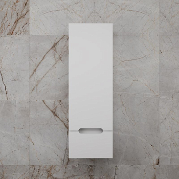 Пенал подвесная "Матис" 36 см, 1 ящик, Белый матовый, PLUS, ЭМАЛЬ, ЛС-00002448