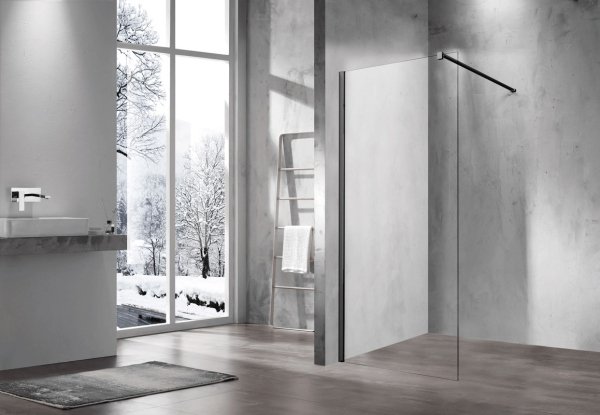 Душевая перегородка Vincea Walk-In VSW-1H600CLB, 600*2000, черный, стекло прозрачное