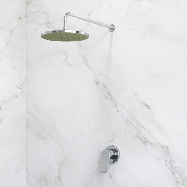 Набор: смеситель для душа, верхний душ с держателем AM.PM X-Joy, FB85A2R010