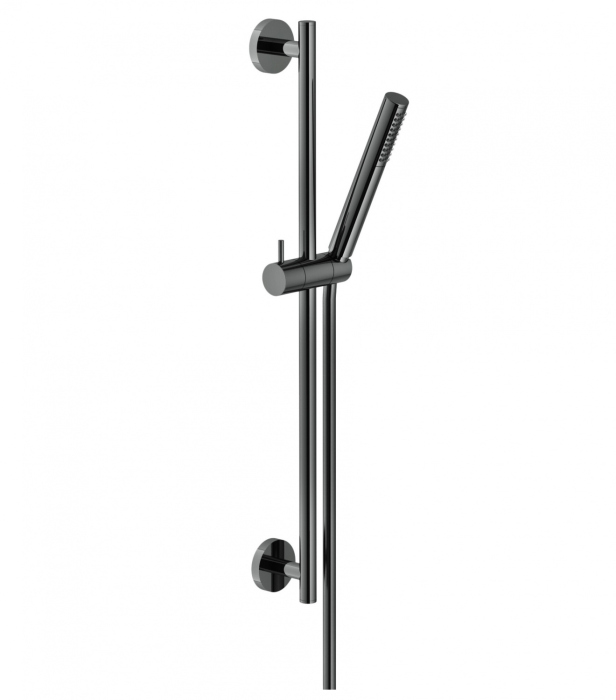 AD140/37FLP душевой гарнитур 60 см 1jet, глянцевый черный