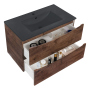 Тумба с раковиной Vincea Mia 800 подвесная, 2 выкатных ящика soft close, R.Wood, VMC-2MC800RW+VBS-13980MB