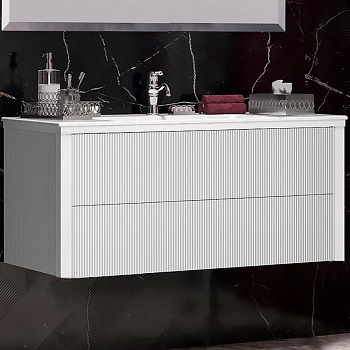 Тумба без раковины Opadiris Рубинно 120, подвесная, белый глянцевый, 00-00006375