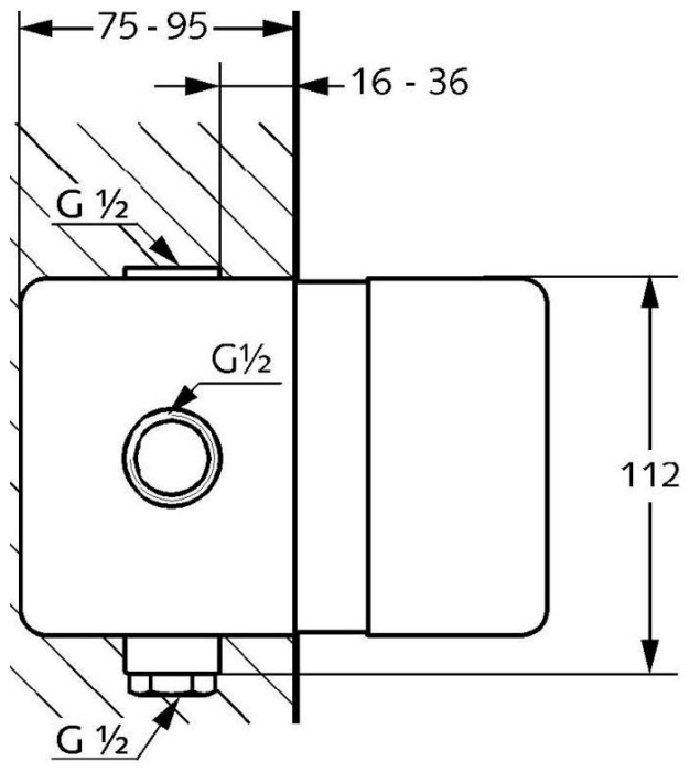 Скрытая часть Kludi 38624