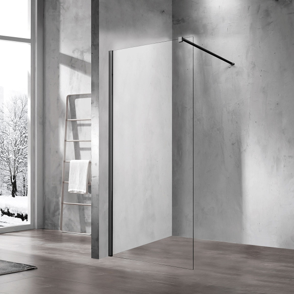 Душевая перегородка Vincea Walk-In VSW-1H700CLB, 700*2000, черный, стекло прозрачное Душевая перегородка Vincea Walk-In VSW-1H700CLB, 700*2000, черный, стекло прозрачное