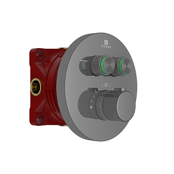 Встраиваемый смеситель для душа Vincea VSCV-322T-MGM, вороненая сталь