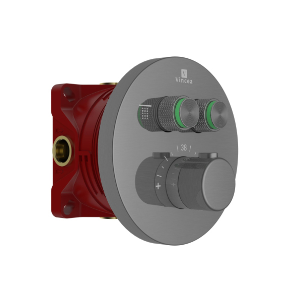 Встраиваемый смеситель для душа Vincea VSCV-322T-MGM, вороненая сталь