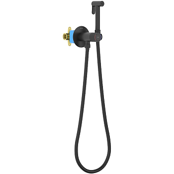 Гигиенический душ со смесителем Aquatek Бетта AQ1023MB Черный матовый