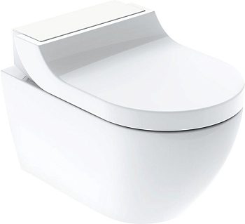 Унитаз подвесной Geberit AquaClean tuma comfort панель белое стекло