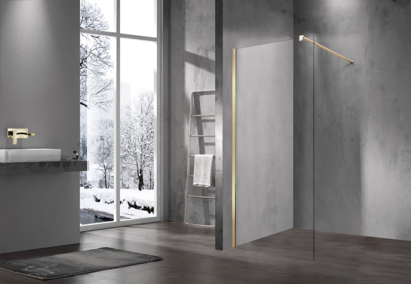 Душевая перегородка Vincea Walk-In VSW-1H100CLG, 1000*2000, матовый золотой, стекло прозрачное Душевая перегородка Vincea Walk-In VSW-1H100CLG, 1000*2000, матовый золотой, стекло прозрачное