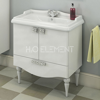 Тумба-умывальник Comforty "Монако-80-1" белый с раковиной Comforty 3380