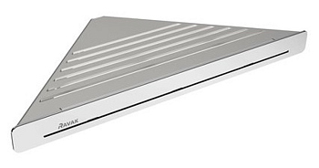 Полка SLIM C угловая сатин/хром