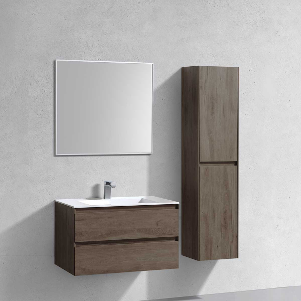 Тумба без раковины Vincea Luka 800 подвесная, 2 выкатных ящика soft-close, R.Oak, VMC-2L800RO