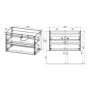 Тумба с раковиной Vincea Gio 100 подвесная, 2 выкатных ящика soft-close, T.Oak, VMC-2G100TO+VBS-13100
