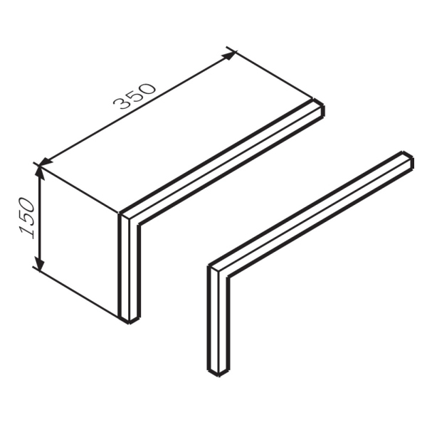 Комплект ножек для шкафа, 2 шт, графит матовый AM.PM Func, M8FLEGS-C015GM