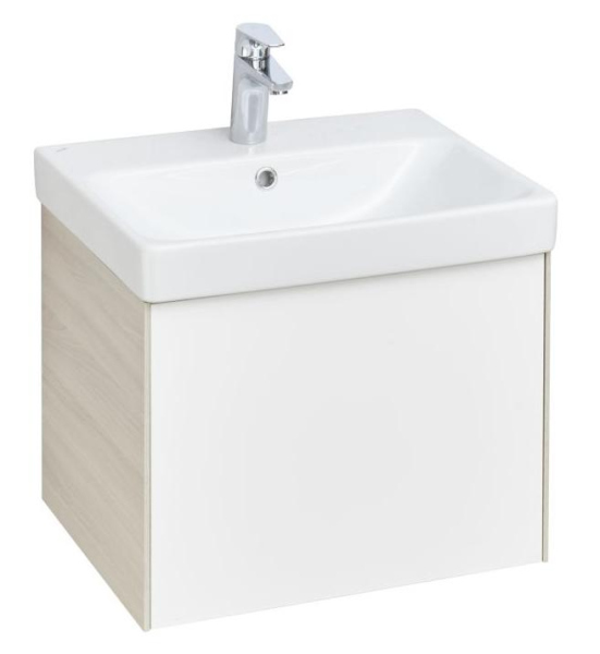 Тумба с раковиной Акватон Асти 55 1A2631K0AXD70 белый/ясень шимо