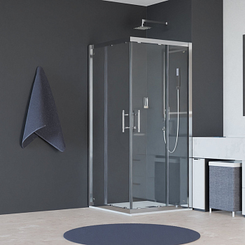 Душевой уголок RGW HO-33, 03063100-11, Хром, 100*100*195