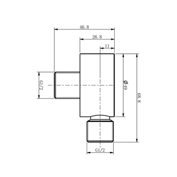 Душевой штуцер (хром) Caprigo, 99-590-crm