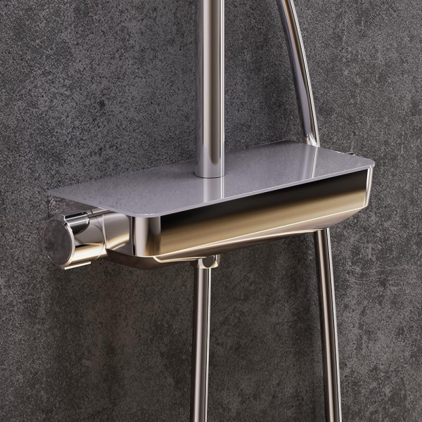 Душевая система с душевым смесителем-полкой Damixa Scandinavian Pure, 936780000