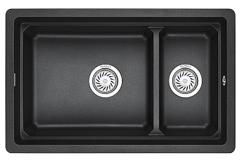 Кухонная мойка GRANULA Kitchen Space (7304U, ЧЁРНЫЙ)