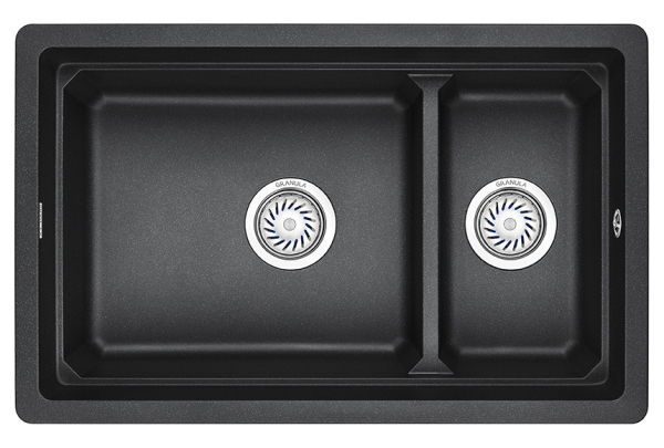 Кухонная мойка GRANULA Kitchen Space (7304U, ЧЁРНЫЙ)