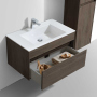 Тумба с раковиной Vincea Chiara 800 подвесная, 1 выкатной ящик soft-close, R.Oak, VMC-2C800RO+VCB-13800W