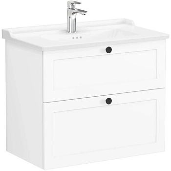 Тумба с раковиной Vitra Root Classic 80 68869 подвесная Белая матовая