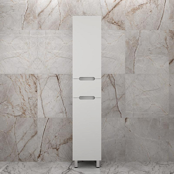 Пенал напольный "Матис" 36 см 1 ящик, Белый матовый, PLUS, ЭМАЛЬ, ЛС-00002447