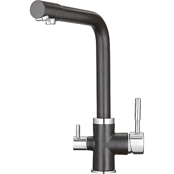 Смеситель для кухонной мойки Granula, GR-2015 черный