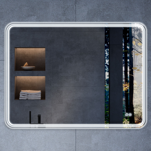Зеркало Vincea LED VLM-3MA800-2 800х600 c сенсорным выключателем и диммером, антизапотевание Зеркало Vincea LED VLM-3MA800-2 800х600 c сенсорным выключателем и диммером, антизапотевание
