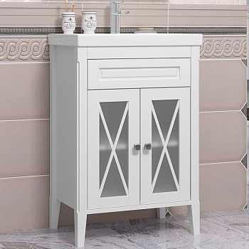 Тумба без раковины Opadiris Палермо 60, цвет белый (Раковина Opadiris FRAME 60), 00-00006719