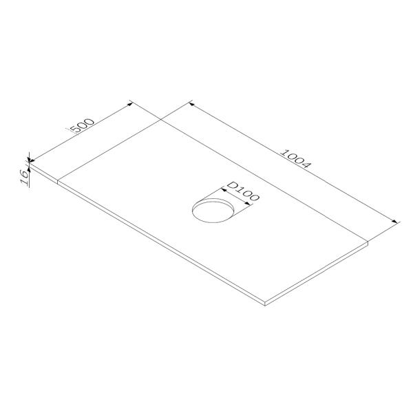 Столешница 100 см, дуб крафт AM.PM Func, M8FST1000OF