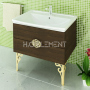 Тумба-умывальник Comforty "Римини-80" венге с раковиной Comforty XD-S80 (без ножек)