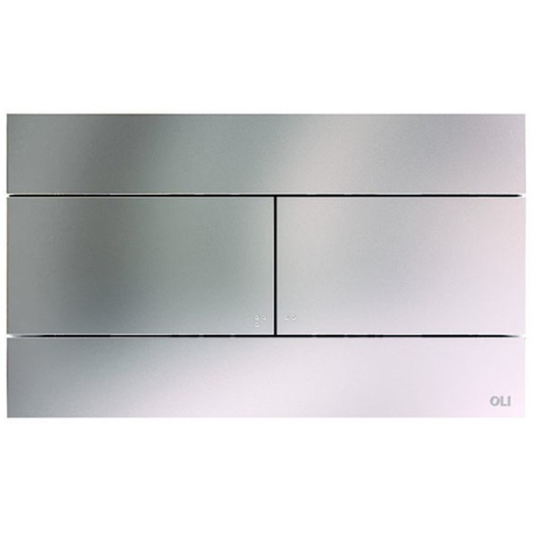 Панель механическая двойная OLI SLIM INOX, пластик, матовый