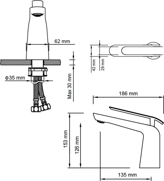Смеситель Timo Olivia 3161/00F chrome для раковины