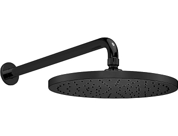 102145034C1EX MYRA верхний душ с держателем  диаметр 255 мм, матовый черный