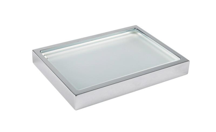 PRIZMA-SODP-03/24 Мыльница настольная, стекло матовое, Золото