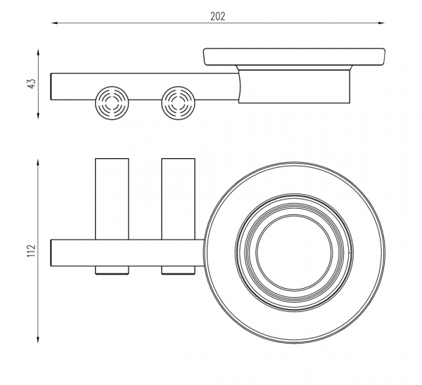 Мыльница с держателем ABBER Osten 316 AA1858BST сталь брашированная