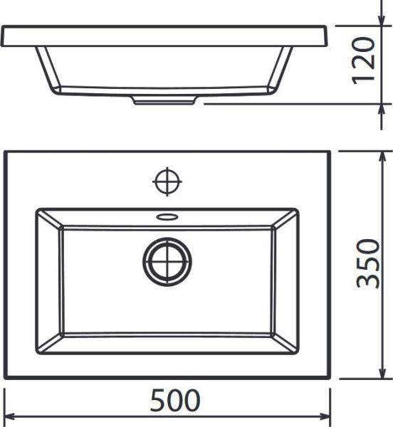 Тумба с раковиной Opadiris Палермо 50 R белая матовая