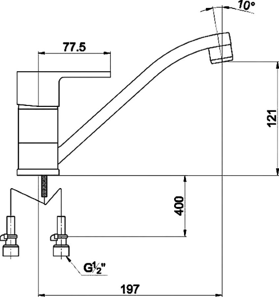 Смеситель Timo Supra 1413F для кухонной мойки