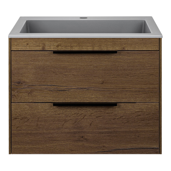 Тумба без раковины Vincea Chiara 2D 600 подвесная, T.Oak, VMC-2C2600TO